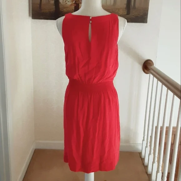 WHBM Fully Lined Flame Red Dress with Pockets Size XS - Picture 5 of 12
